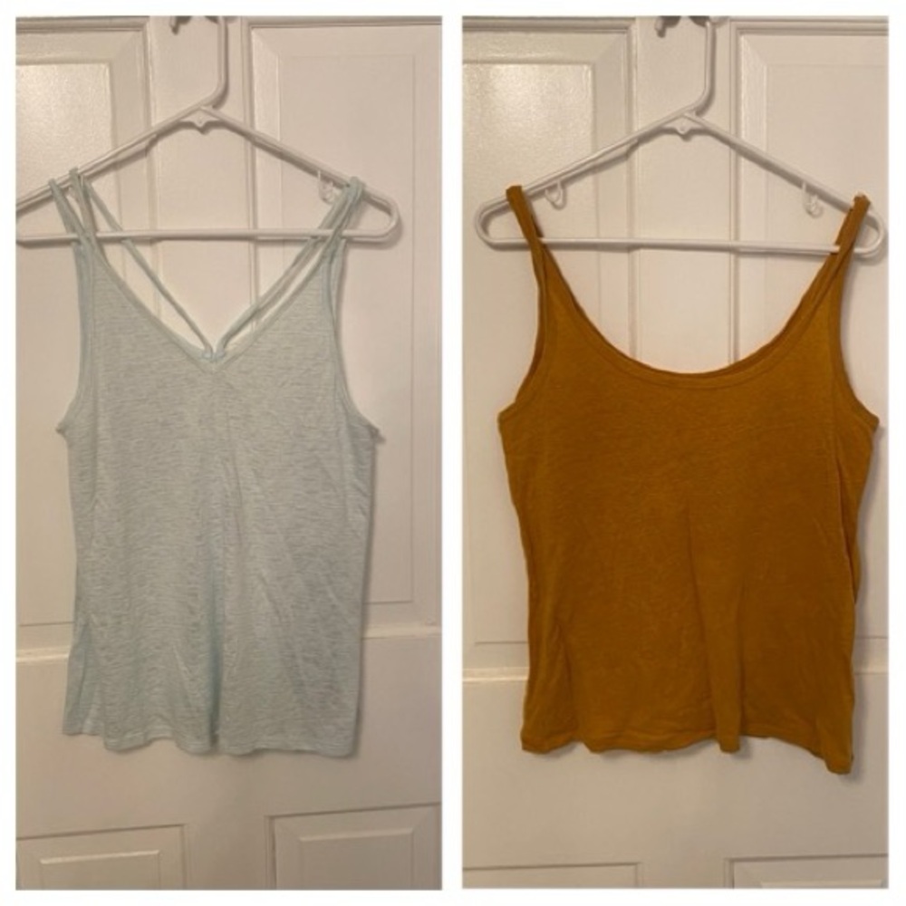 Bundle - Women’s Lightweight Strappy Tank Top - Mint and Mustard